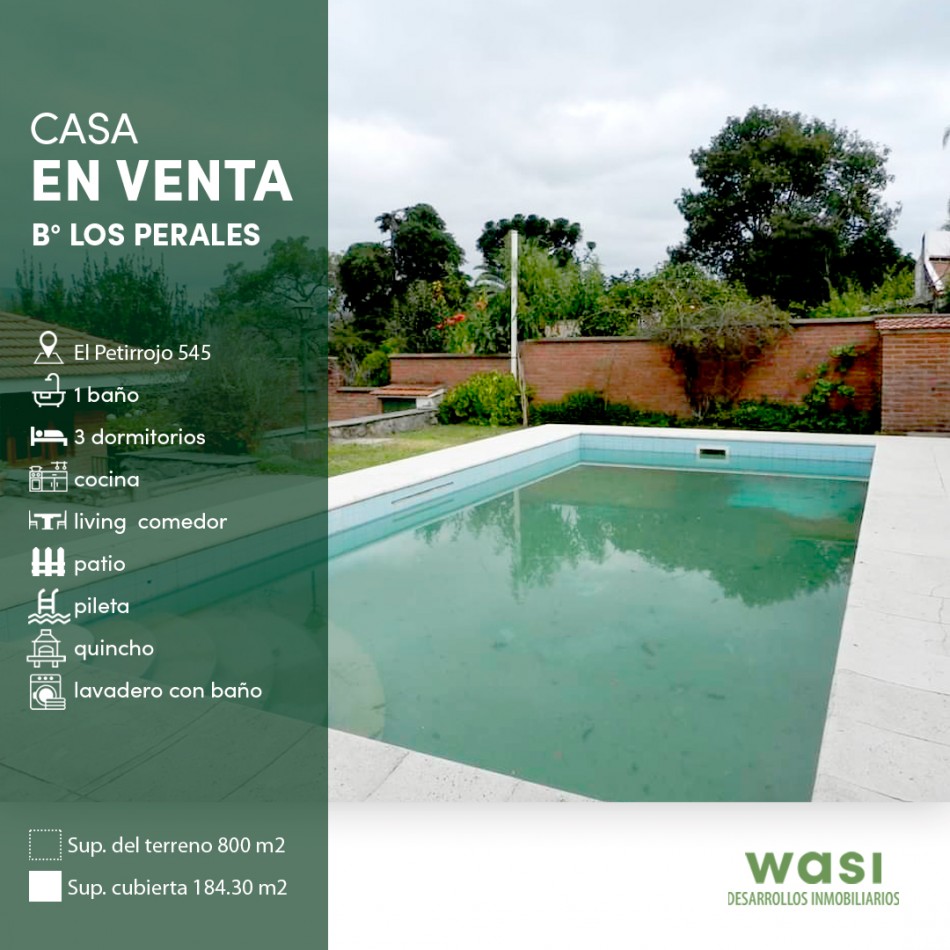 CASA CON PILETA 1° CATEGORIA LOS PERALES