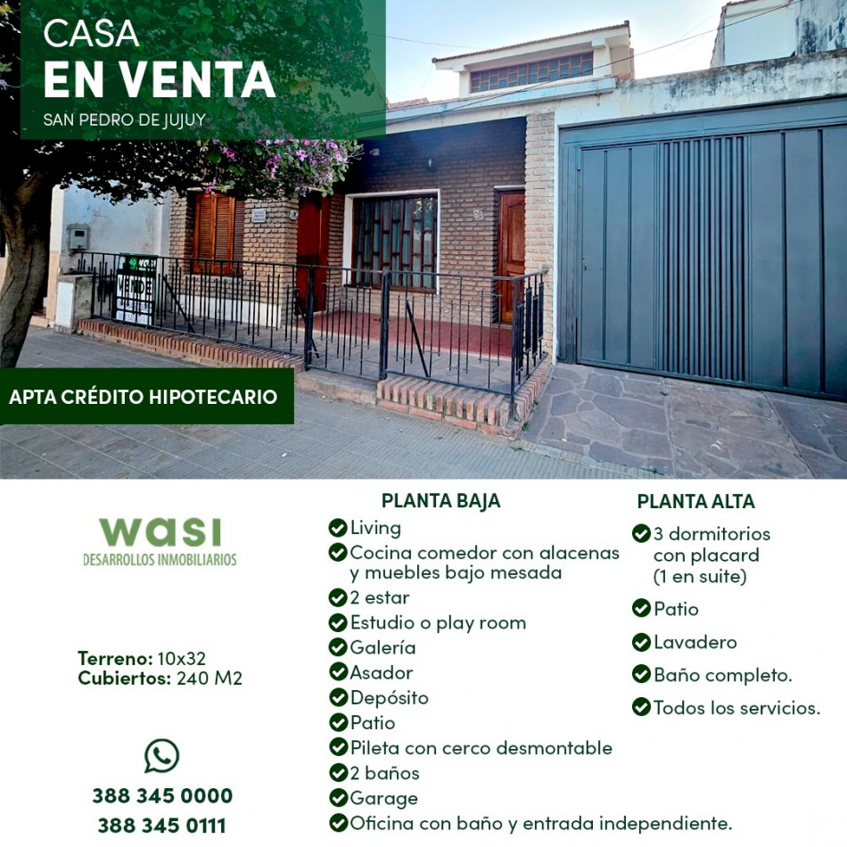 CASA CENTRO SAN PEDRO DE JUJUY