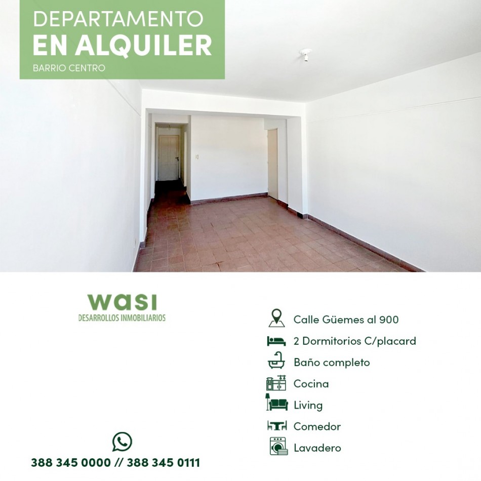 ALQUILER CENTRO 2 DORMIT