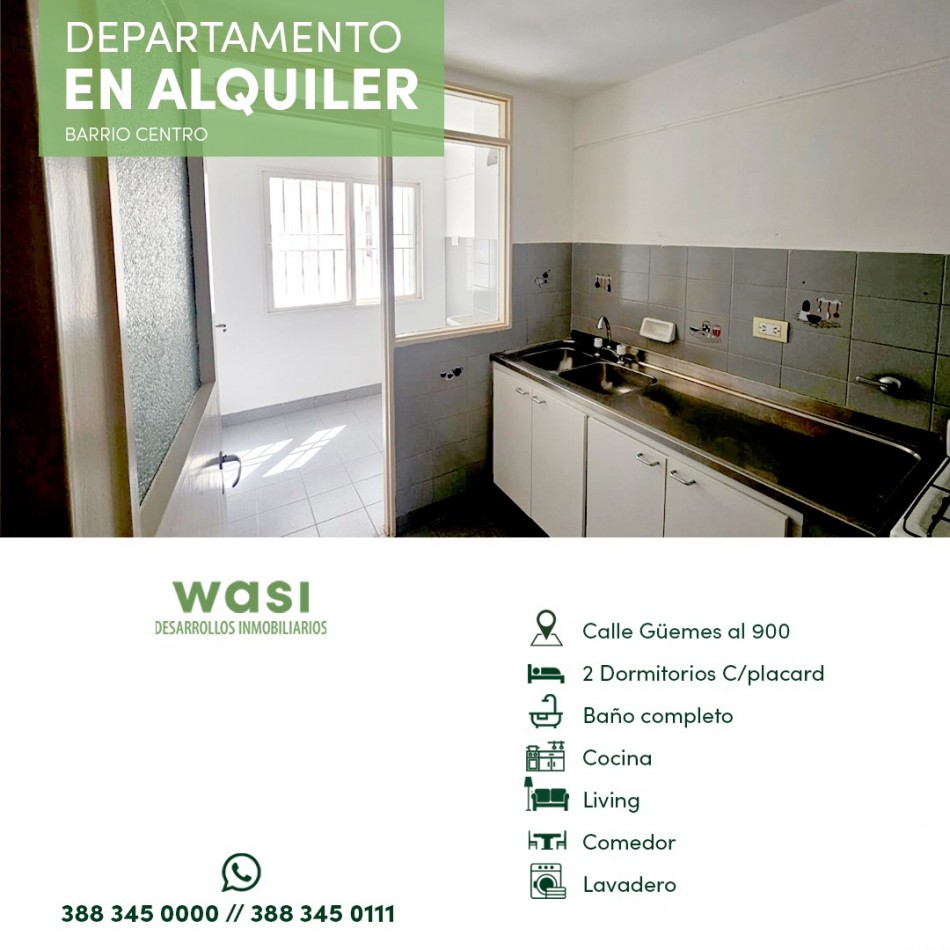 ALQUILER CENTRO 2 DORMIT