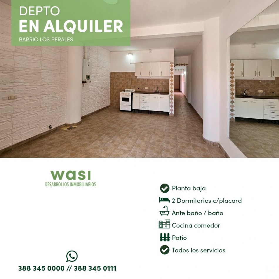 ALQUILER DEPTO PLANTA BAJA LOS PERALES
