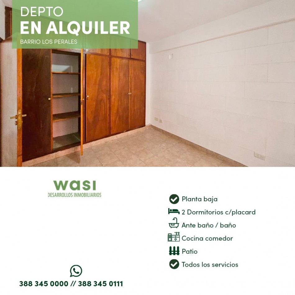 ALQUILER DEPTO PLANTA BAJA LOS PERALES