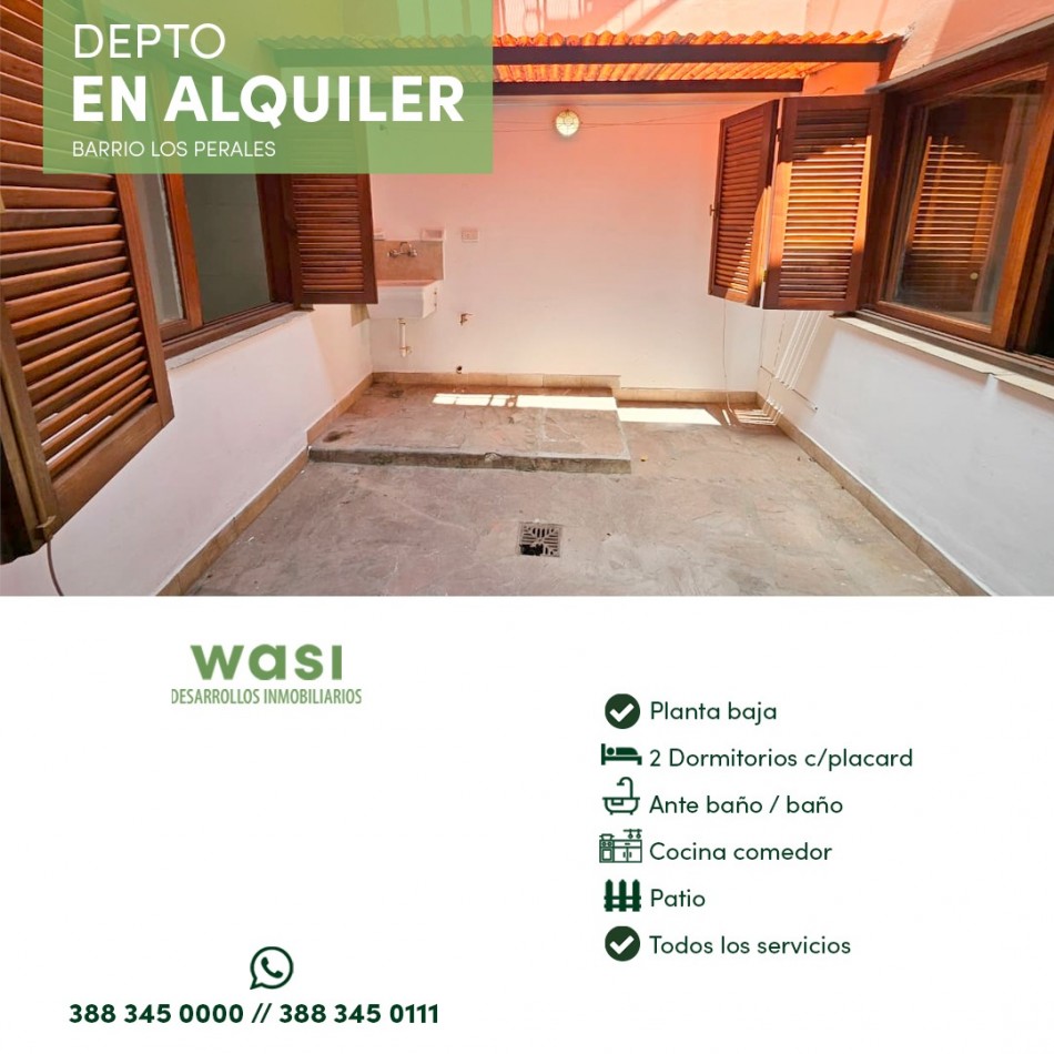 ALQUILER DEPTO PLANTA BAJA LOS PERALES