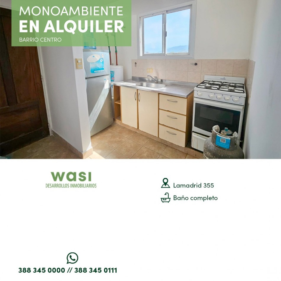 ALQUILER MONOAMBIENTE CENTRO