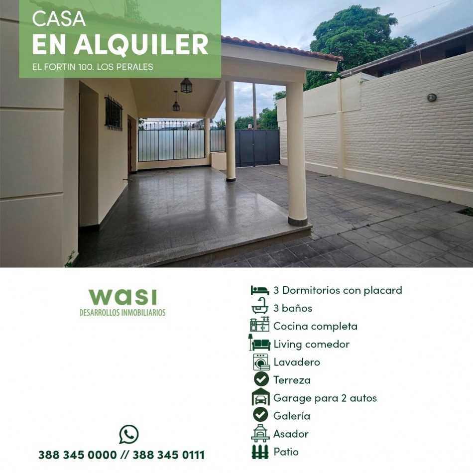 ALQUILER CASA LOS PERALES