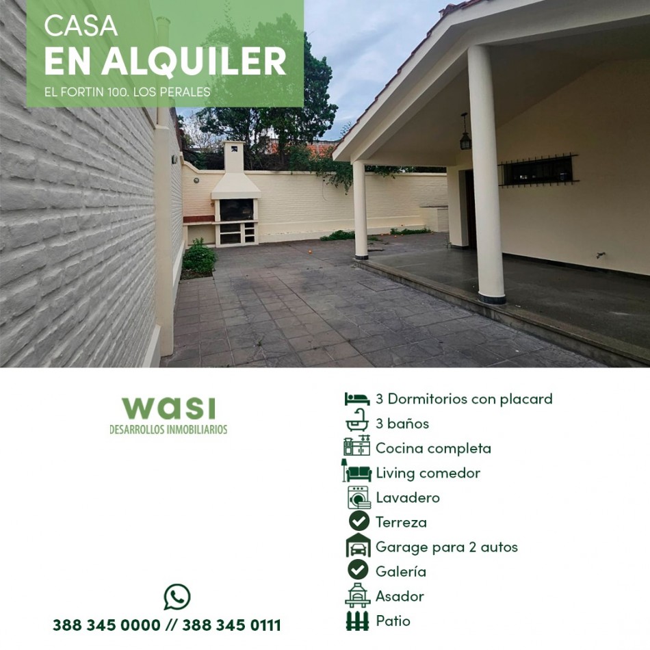 ALQUILER CASA LOS PERALES