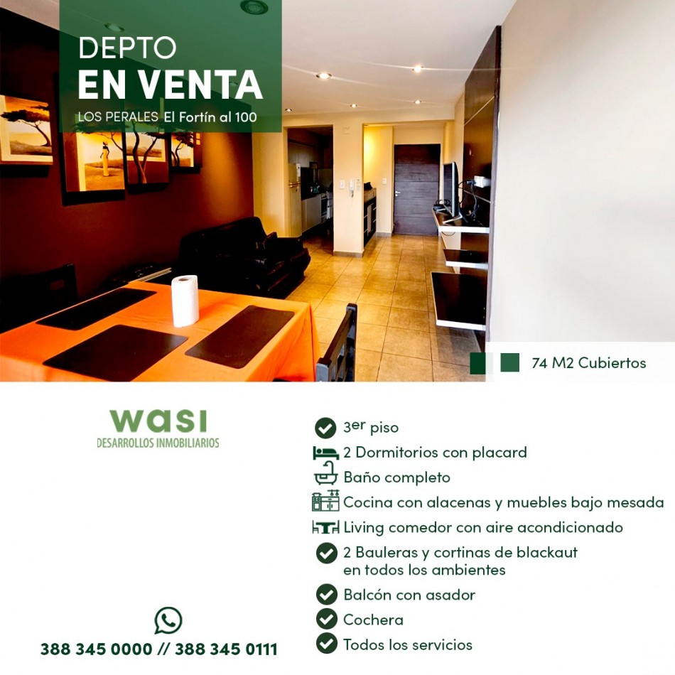 Depto 2 dorm exclusivo Los Perales