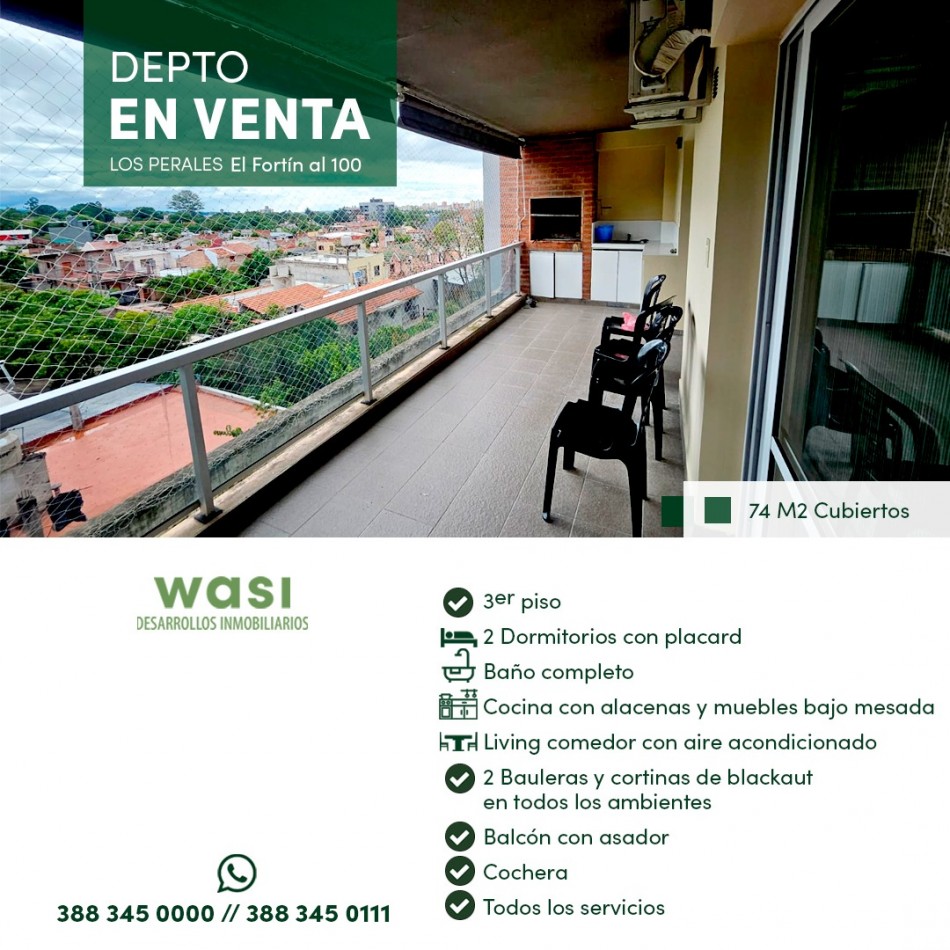 Depto 2 dorm exclusivo Los Perales