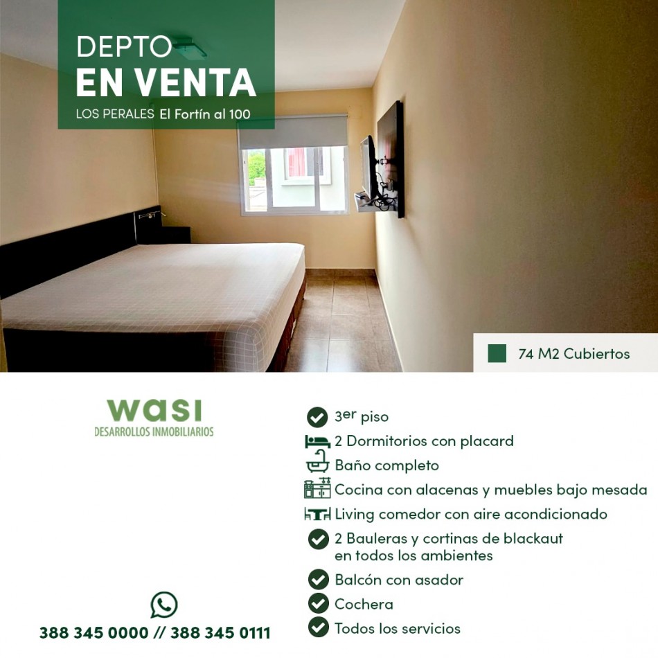 Depto 2 dorm exclusivo Los Perales