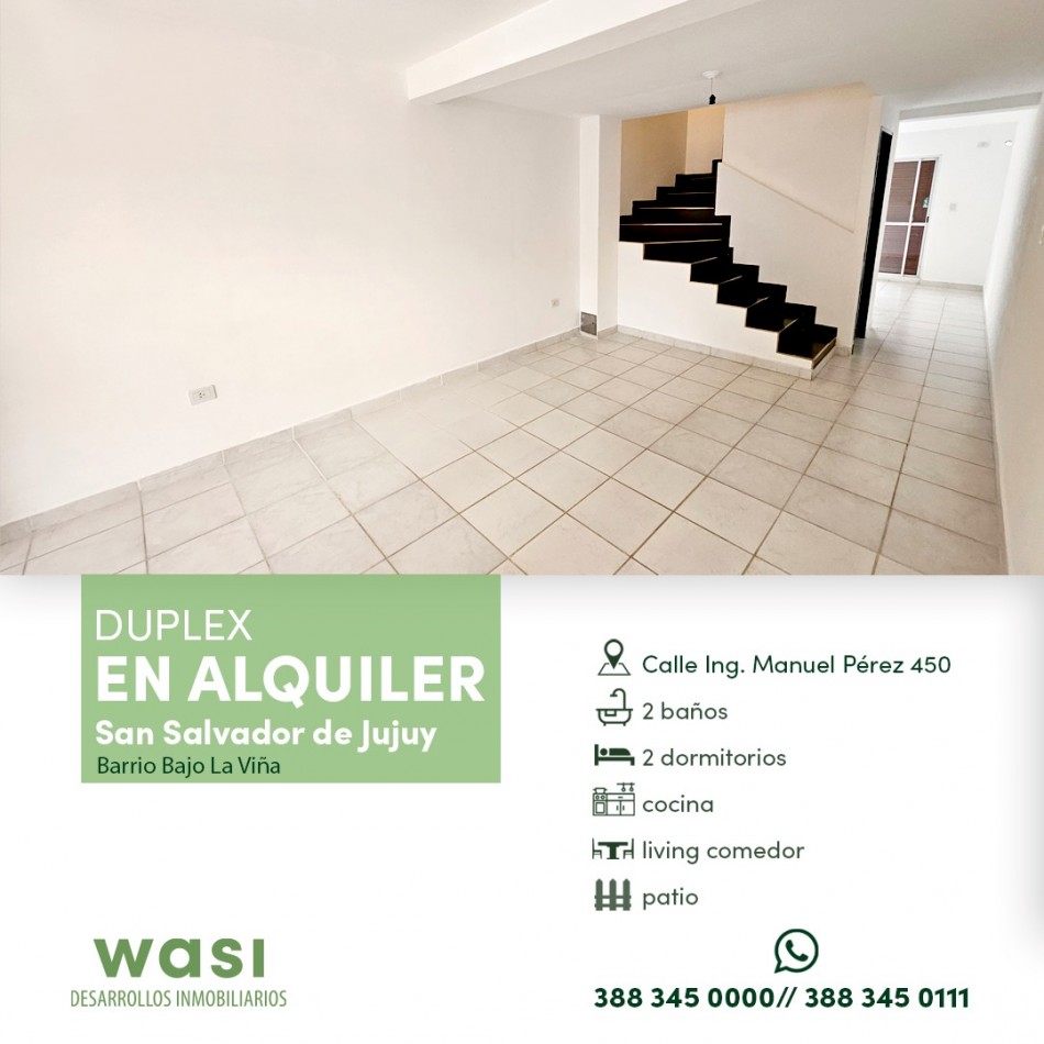 ALQUILER DUPLEX BAJO LA VIÑA