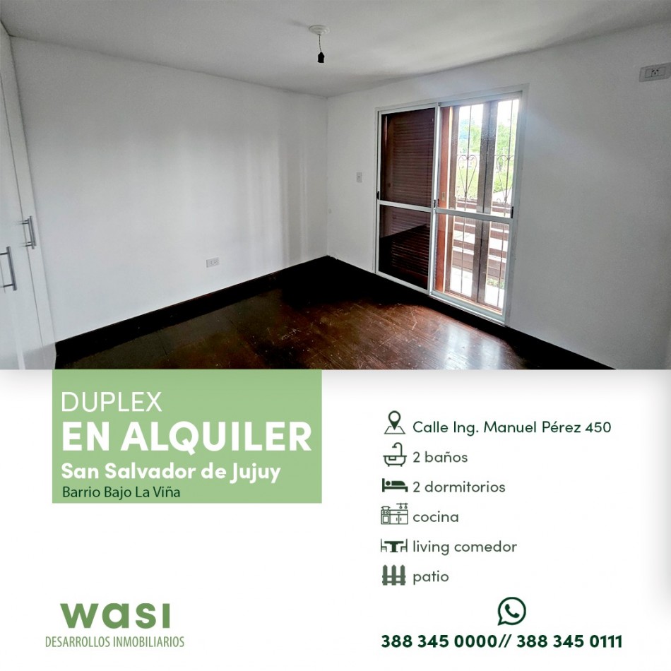 ALQUILER DUPLEX BAJO LA VIÑA