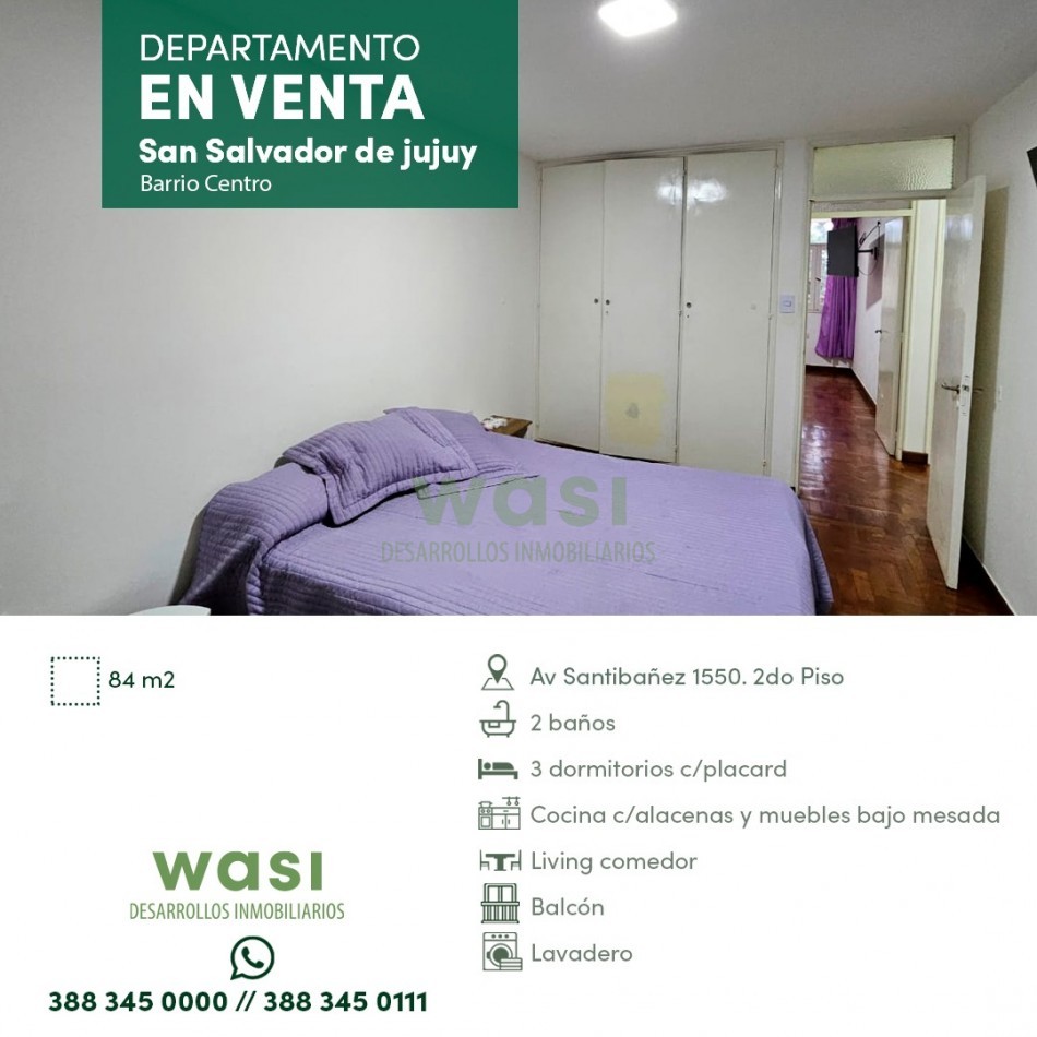 DEPTO CENTRICO 3 DORM