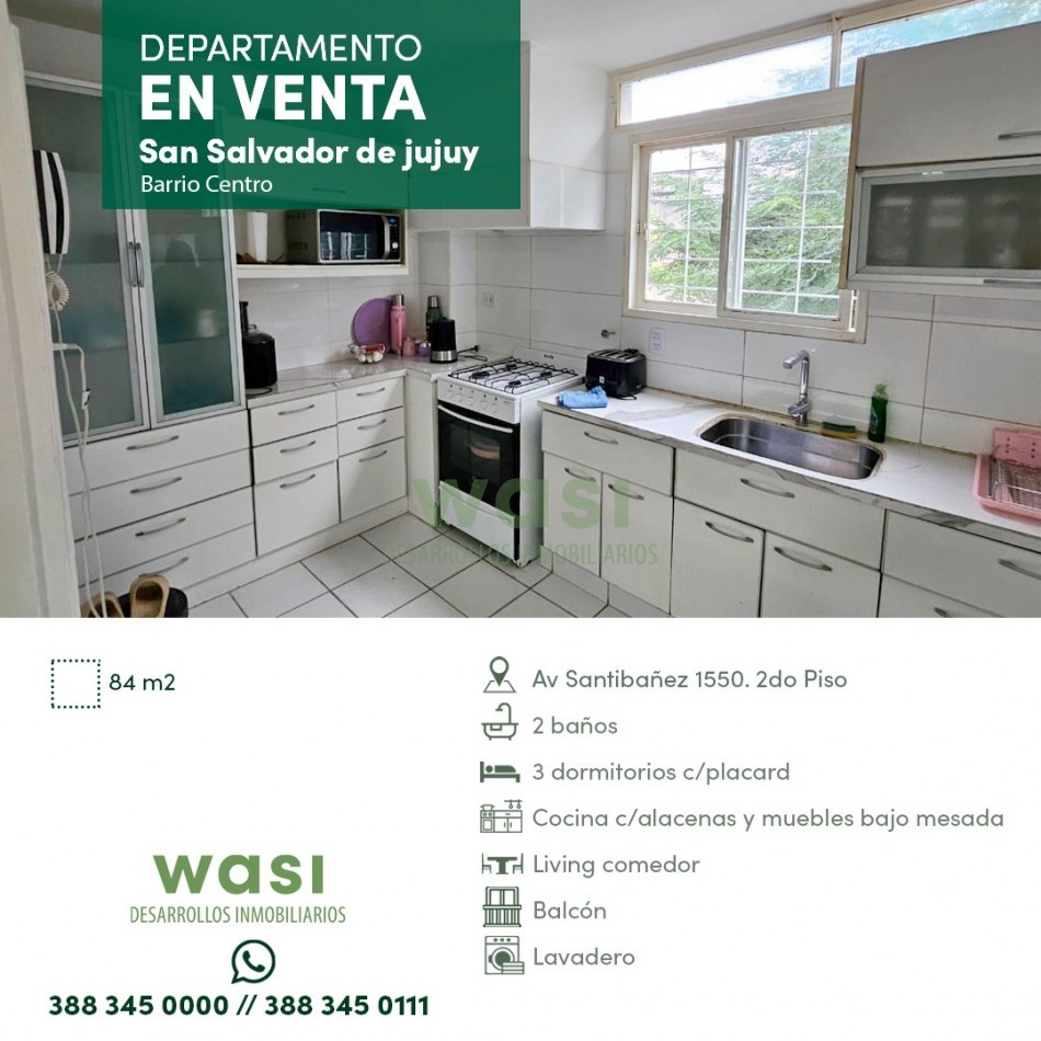 DEPTO CENTRICO 3 DORM
