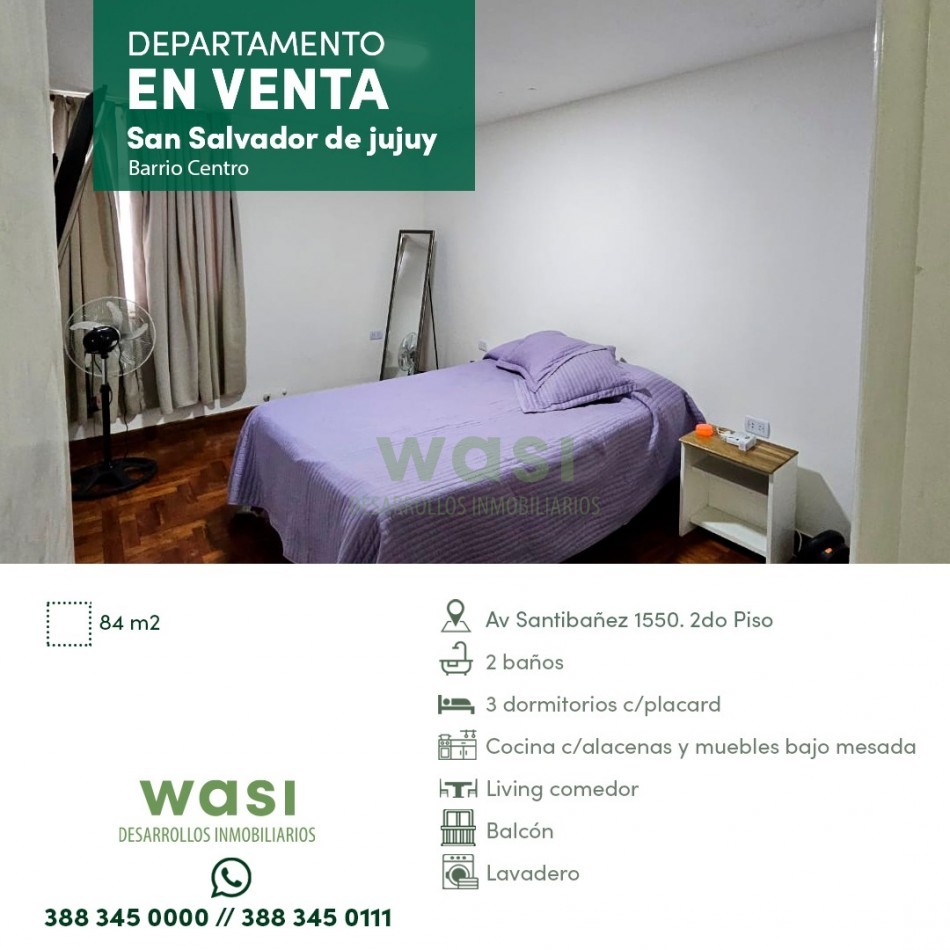 DEPTO CENTRICO 3 DORM