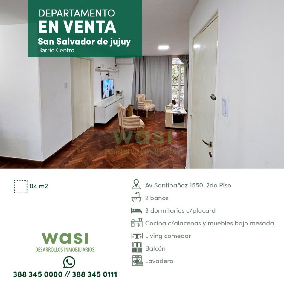 DEPTO CENTRICO 3 DORM