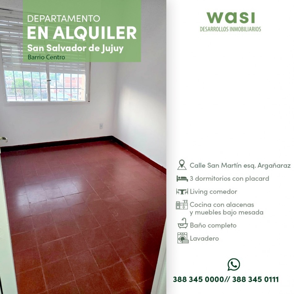 ALQUILER CENTRO 3 DORM